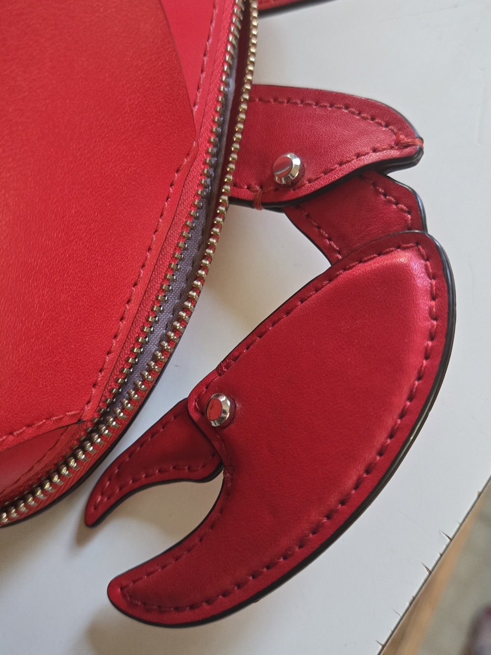 Kate Spade Lobster Purse Love Shack Red with Strap Crossbody Novelty - Picture 6 of 9